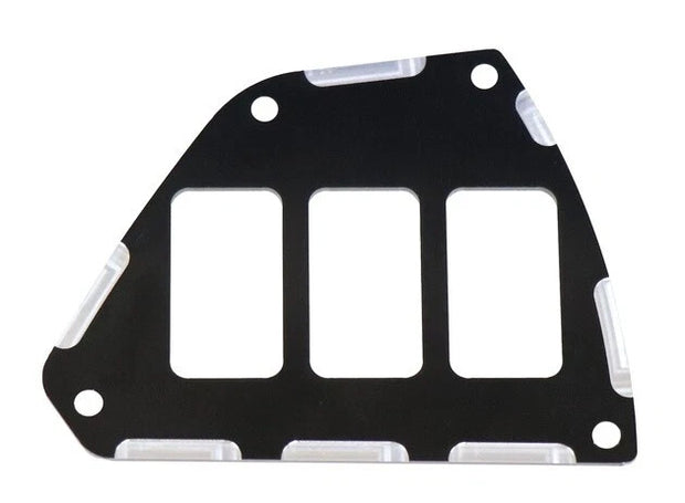 ModQuad - H-SPD-BLK - 3 Slot Switch Plate, Black
