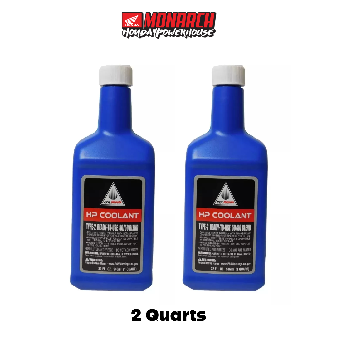 Pro Honda HP Coolant 50/50 Blend Antifreeze Rancher Rincon Rubicon (2) Quarts