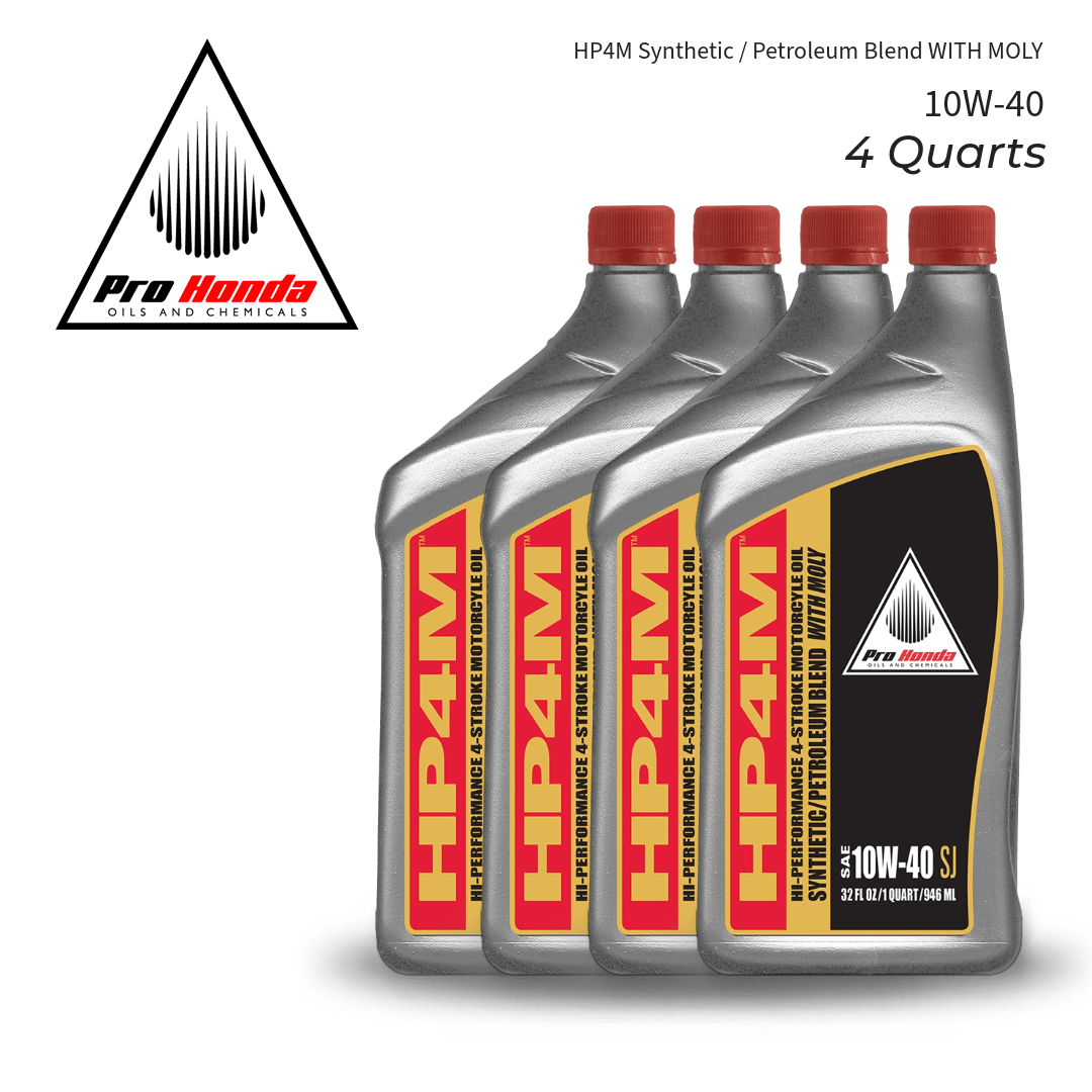 4 Quarts of Genuine 08C35-A141M02 HP4M Honda 4-Stroke Synthetic Blend 10W-40 Oil