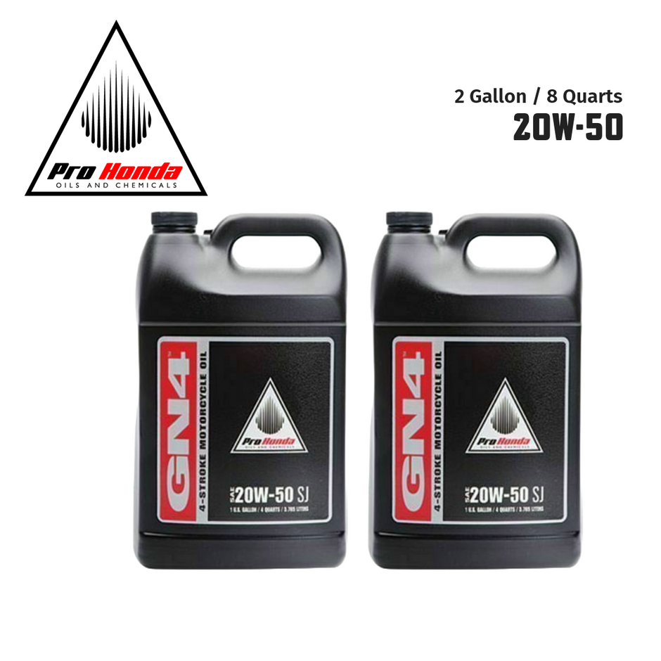 Honda GN4 Genuine 4-Stroke Motorcycle Oil, SAE 20W-50 SJ, 2 Gallons
