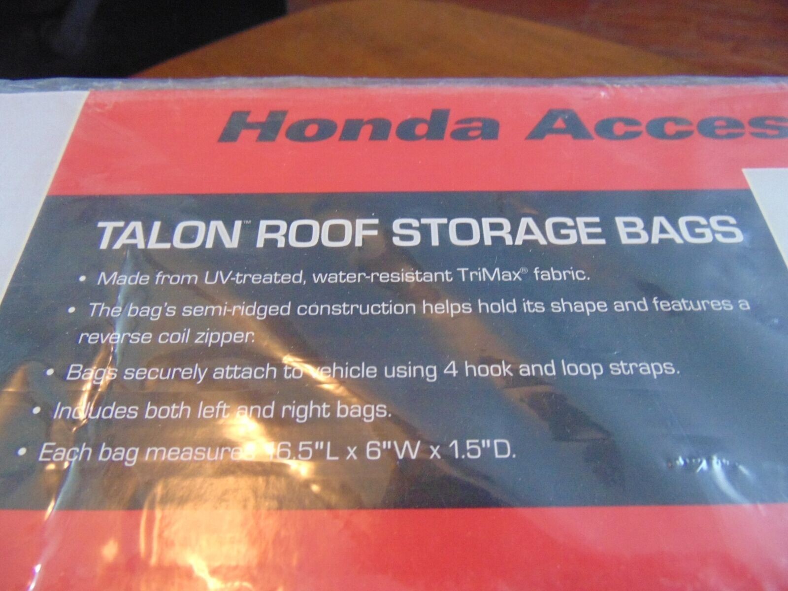 Honda TALON OEM Part 0SL57-HL6-A00 STORAGE BAGS, ROOF