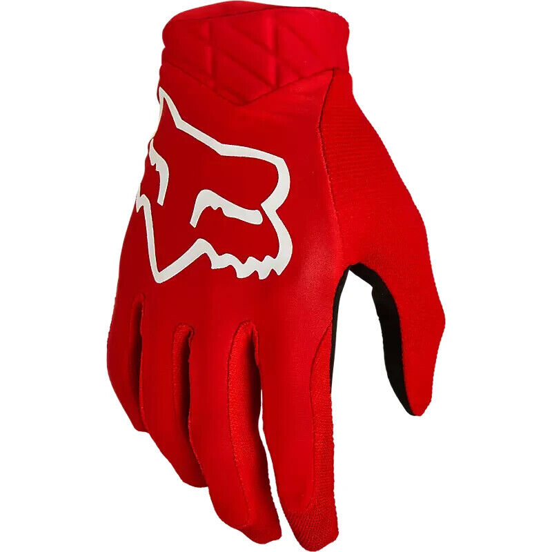 Fox Racing Mens Airline Gloves Secure Fit Slip-On Fluorescent Red