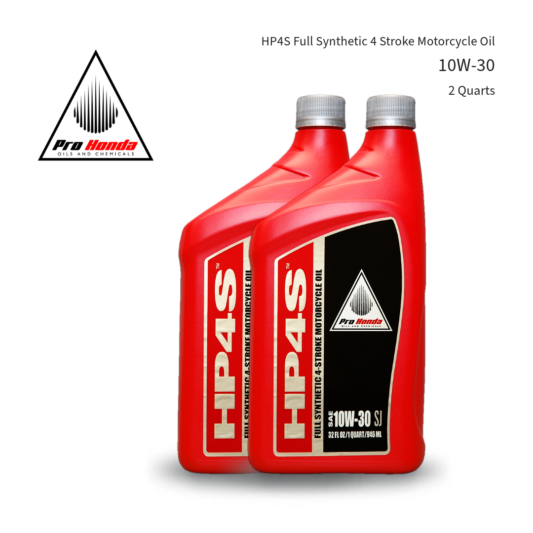 Honda Oil, HP4S Motorcycle Oil, SAE 10W-30, Full Synthetic 4-Stroke, 2 Quart