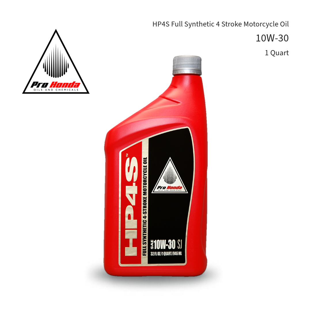 Honda Oil, HP4S Motorcycle Oil, SAE 10W-30, Full Synthetic 4-Stroke, 1 Quart