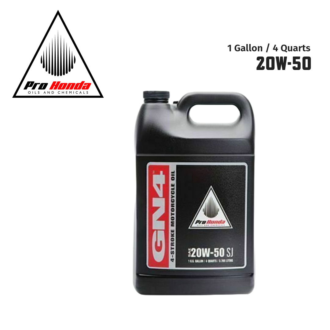 Honda GN4 Genuine 4-Stroke Motorcycle Oil, SAE 20W-50 SJ, 1 Gallon