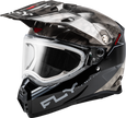 Trekker Cw Conceal Helmet Elec Shld Black/Grey/White Lg