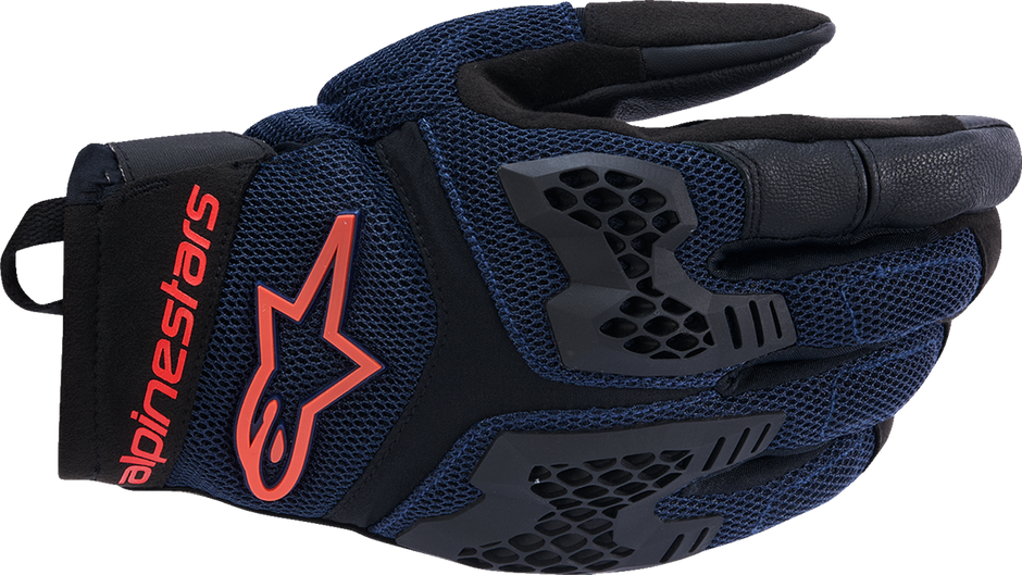 ALPINESTARS Manti Air Gloves - Deep Blue/Fluo Red/Asphalt - Small 3570225-7196-S