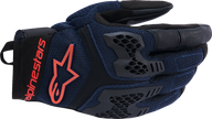 ALPINESTARS Manti Air Gloves - Deep Blue/Fluo Red/Asphalt - Small 3570225-7196-S