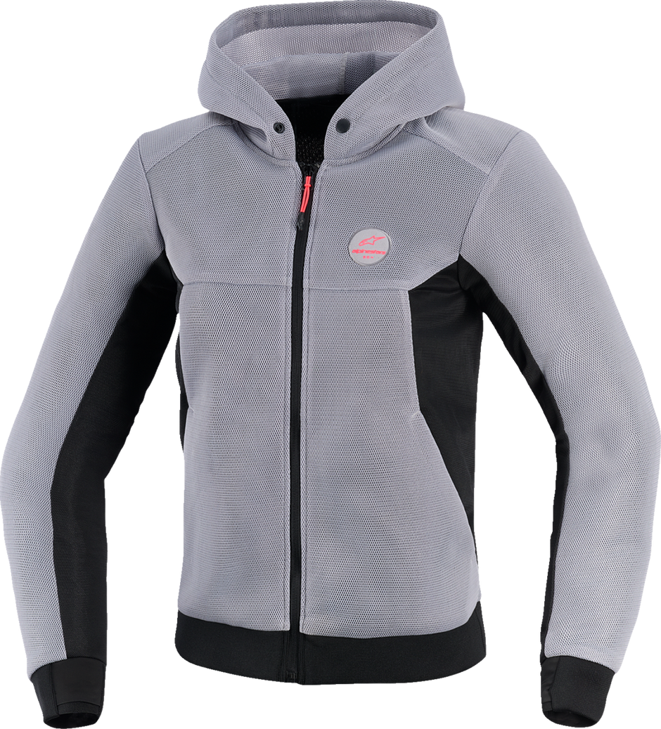 ALPINESTARS Stella Chrome Super Airflow Hoodie - Mid Gray/Black/Pink - Small 4210126-9299-S