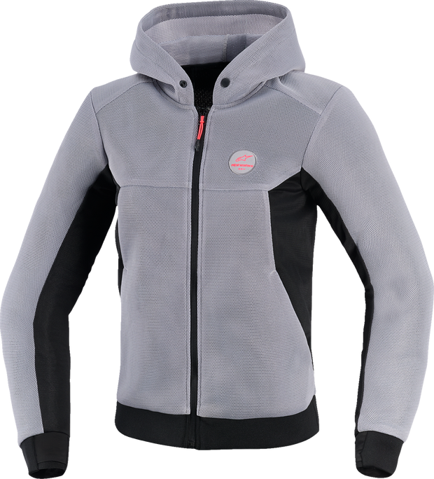 ALPINESTARS Stella Chrome Super Airflow Hoodie - Mid Gray/Black/Pink - Small 4210126-9299-S