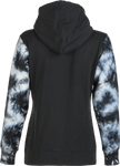 Women's Fly Tie Dye Zip Up Hoodie Black/Grey Xl