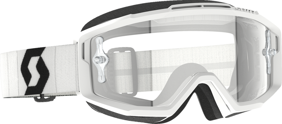 SCOTT Split OTG Goggle - White/Black - Clear Lens 2855371035113
