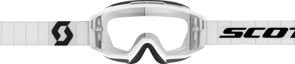 SCOTT Split OTG Goggle - White/Black - Clear Lens 2855371035113