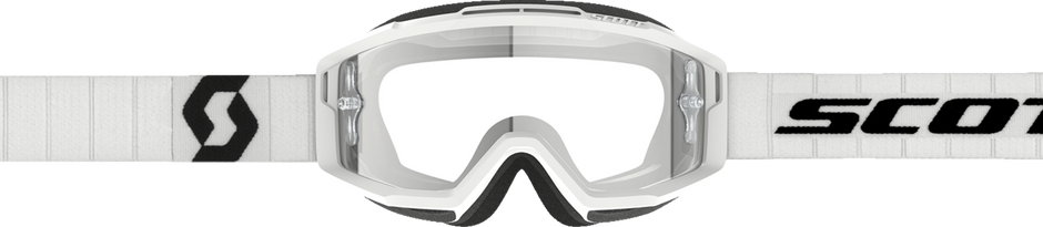 SCOTT Split OTG Goggle - White/Black - Clear Lens 2855371035113