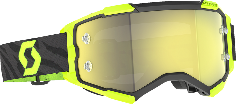 SCOTT Fury Goggle - Zebra - Black/Neon Yellow - Yellow Chrome Lens 2728288206289