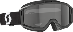 SCOTT Split OTG Sand Dust Goggle - Black/White - Dark Gray Lens 2855381007053