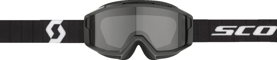 SCOTT Split OTG Sand Dust Goggle - Black/White - Dark Gray Lens 2855381007053