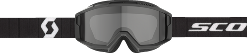 SCOTT Split OTG Sand Dust Goggle - Black/White - Dark Gray Lens 2855381007053