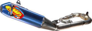 FMF Factory 4.1 RCT Exhaust System - Titanium/Anodized - Blue with Carbon End Cap - YZ250F/X 044487