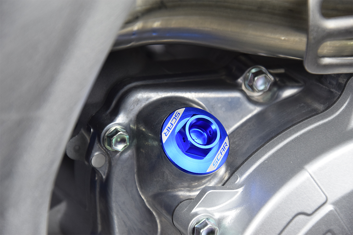 SCAR RACING Oil Filler Plug - Blue - Honda/Kawasaki/Triumph/Yamaha OFP100B