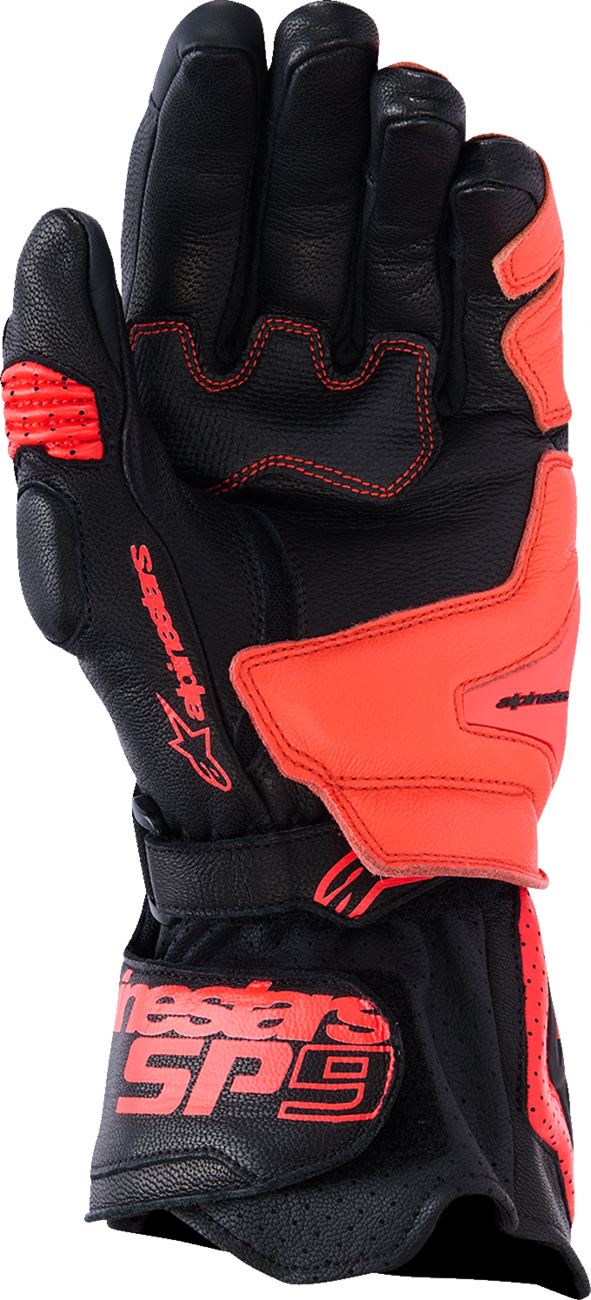 ALPINESTARS SP-9 Gloves - Black/Fluo Red - 2XL 3500526-1030-2XL