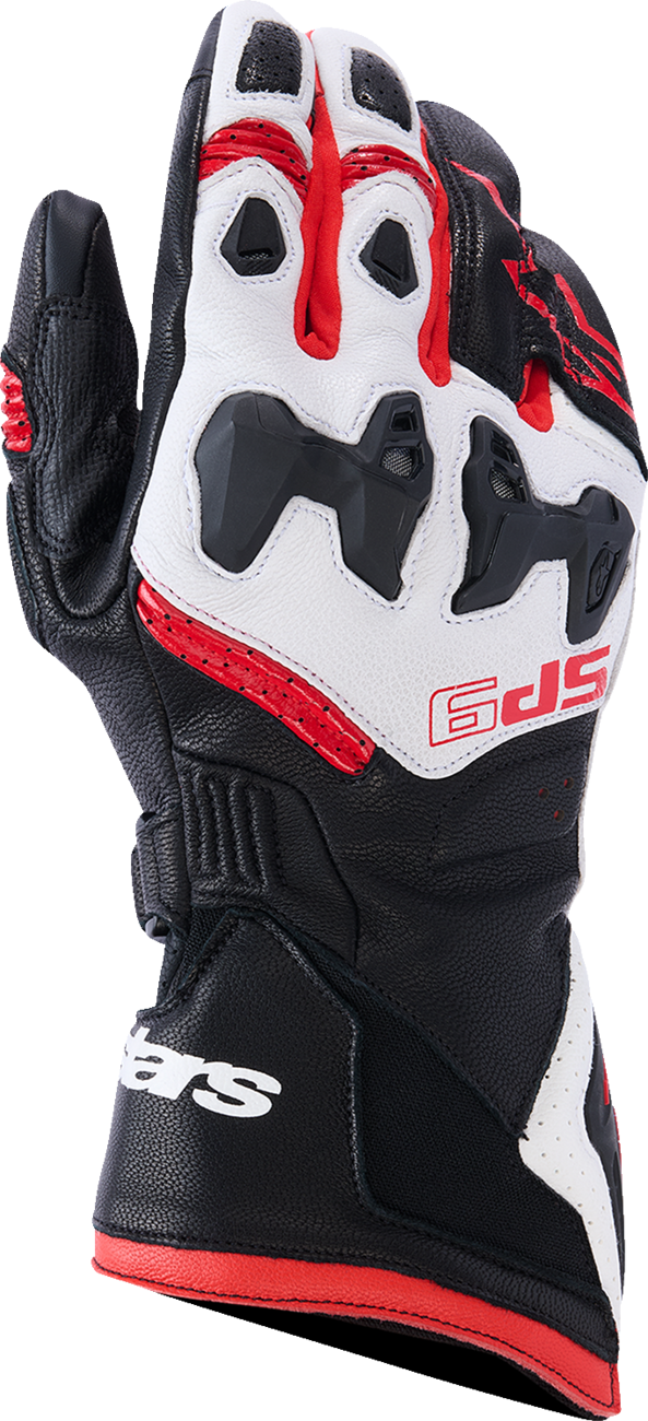 ALPINESTARS SP-9 Gloves - Black/White/Bright Red - XL 3500526-1304-XL