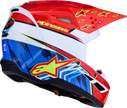 ALPINESTARS SM3 Helmet - Falcon - Red Fluo/White/Blue/Yellow Fluo - Large 8300927-3206-L