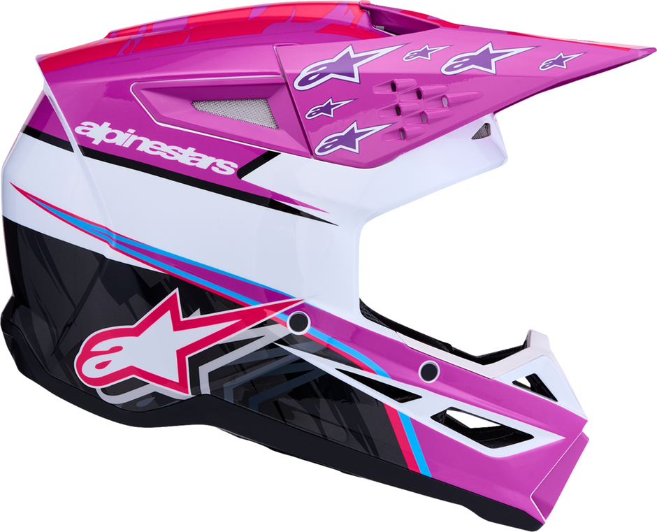 ALPINESTARS SM3 Helmet - Falcon - Purple/White/Black/Pink Fluo - Large 8300927-3222-L