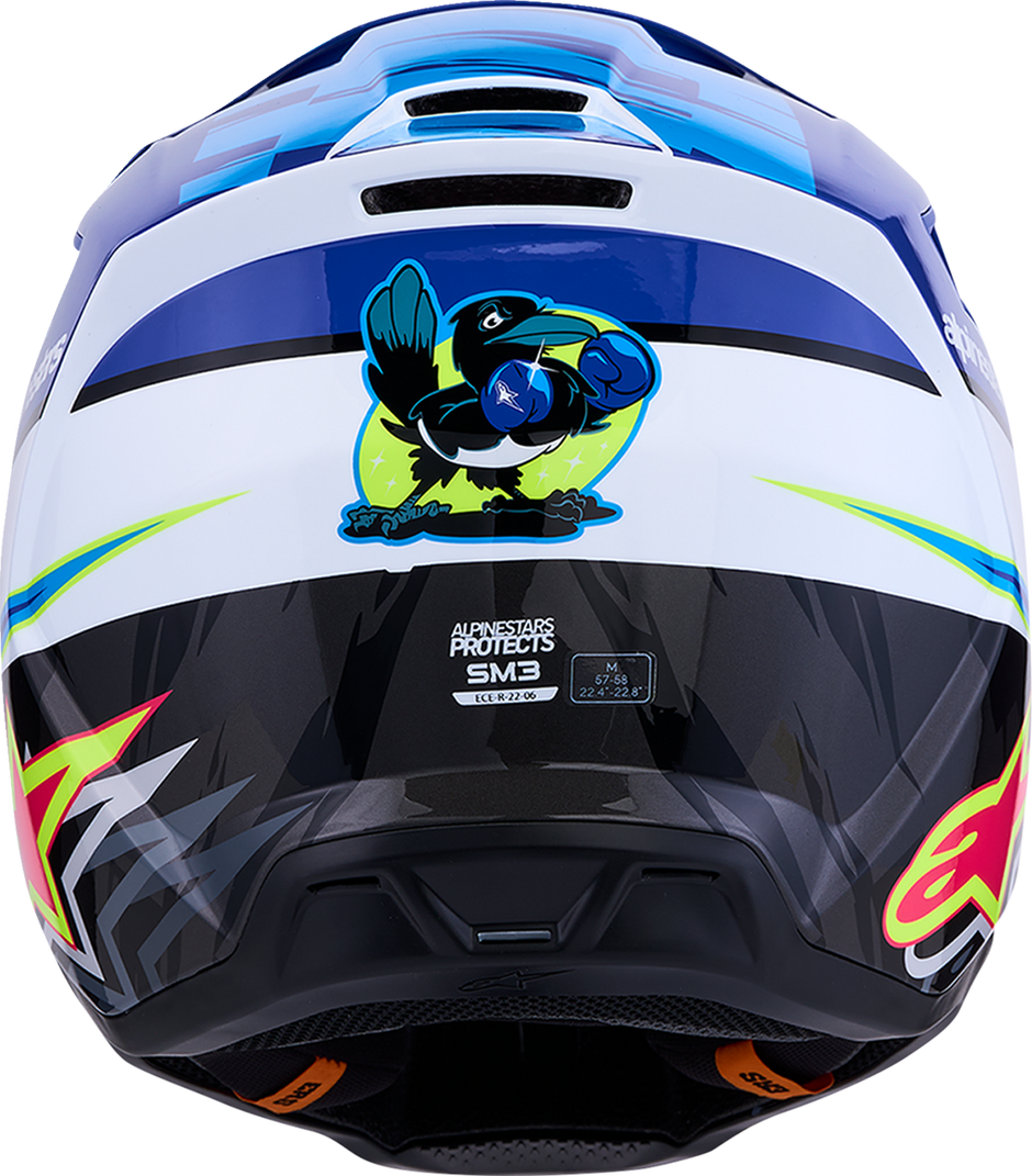 ALPINESTARS SM3 Helmet - Falcon - Blue/White/Black/Pink Fluo - XL 8300927-7347-XL