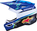 ALPINESTARS SM3 Helmet - Falcon - Blue/White/Black/Pink Fluo - XL 8300927-7347-XL