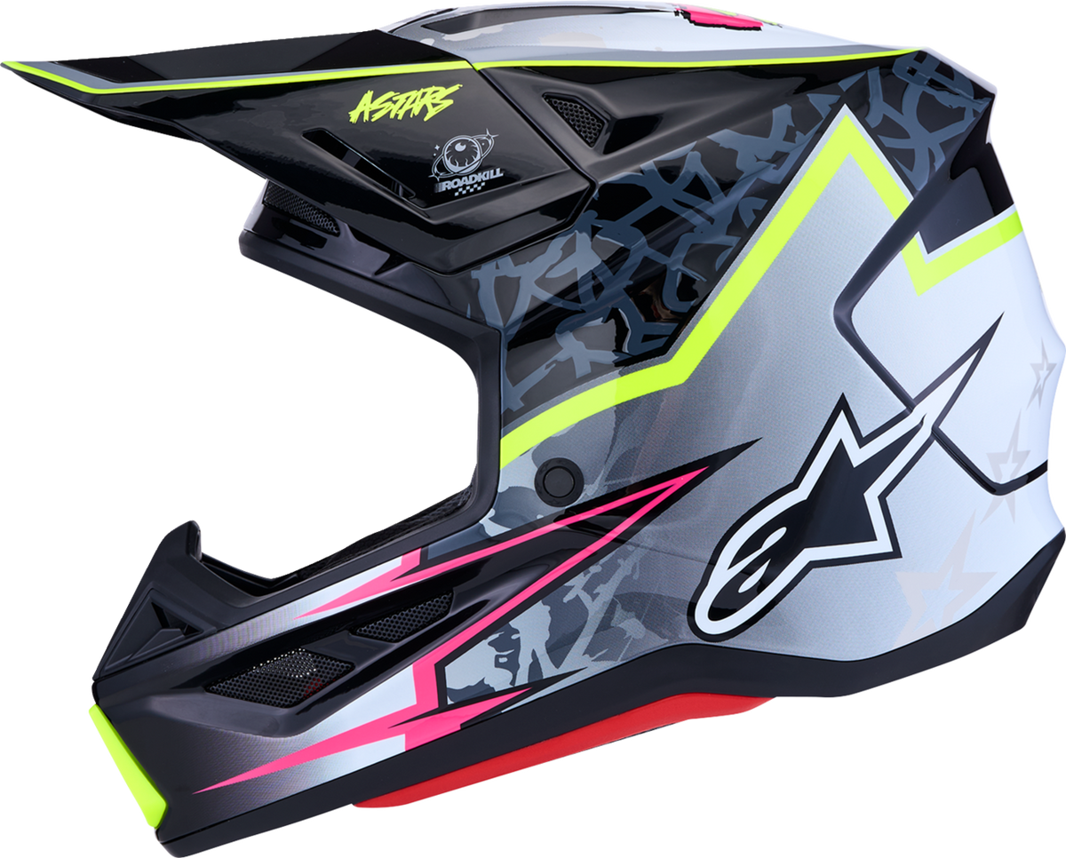 ALPINESTARS SM7 Helmet - Blaster - Black/Gray/White/Yellow Fluo - XS 8301627-1697-XS