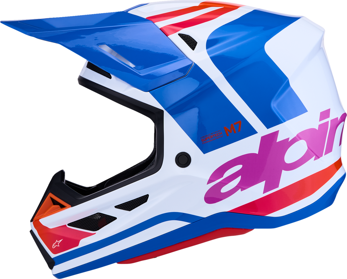 ALPINESTARS SM7 Helmet - Core - White/Blue/Orange/Pink - XS 8301826-2088-XS