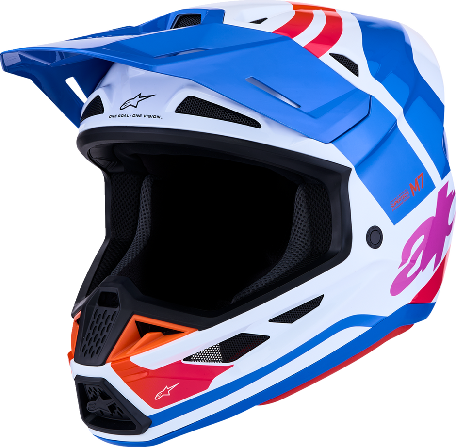 ALPINESTARS SM7 Helmet - Core - White/Blue/Orange/Pink - Small 8301826-2088-S
