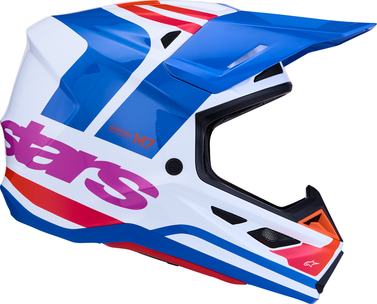 ALPINESTARS SM7 Helmet - Core - White/Blue/Orange/Pink - XL 8301826-2088-XL