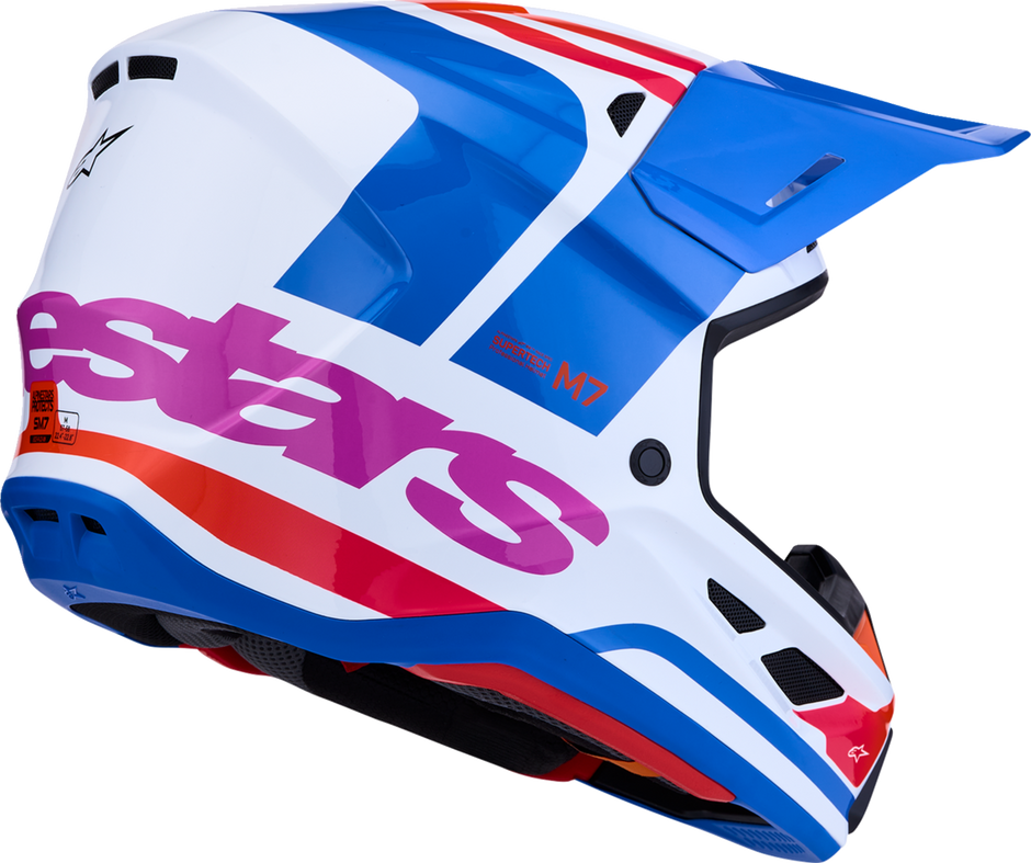 ALPINESTARS SM7 Helmet - Core - White/Blue/Orange/Pink - XL 8301826-2088-XL