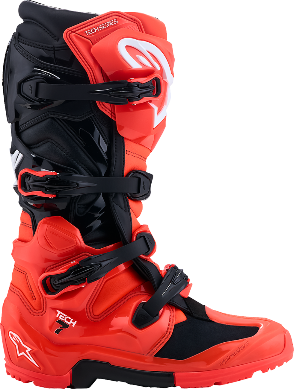 ALPINESTARS Tech 7 Enduro Boots - Black/Fluorescent Red - US 10 / EU 44.5 2010426-314-10