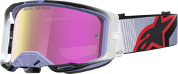 ALPINESTARS GOGGLES Vision 8 Goggle - Maven - Lavender/Black - Pink Mirror Lens 5101627-3234