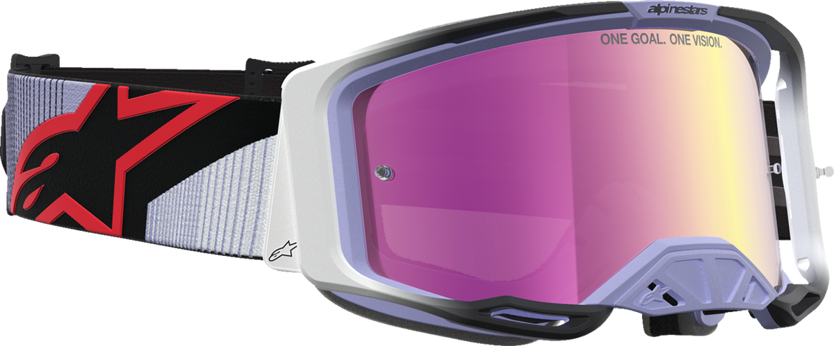 ALPINESTARS GOGGLES Vision 8 Goggle - Maven - Lavender/Black - Pink Mirror Lens 5101627-3234