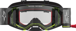 ALPINESTARS GOGGLES Supertech Goggle - Firma - Roll-Off - Black/Yellow Fluo - Clear Lens 5100227-1743