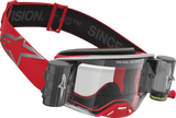 ALPINESTARS GOGGLES Supertech Goggle - Firma - Roll-Off - Red/Silver - Clear Lens 5100227-3246
