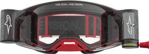 ALPINESTARS GOGGLES Supertech Goggle - Firma - Roll-Off - Red/Silver - Clear Lens 5100227-3246