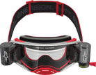 ALPINESTARS GOGGLES Supertech Goggle - Firma - Roll-Off - Red/Silver - Clear Lens 5100227-3246