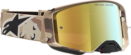 ALPINESTARS GOGGLES Supertech Goggle - Lone - Camo Desert - Gold Mirror Lens 5100627-8068