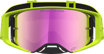 ALPINESTARS GOGGLES Supertech Goggle - Vesta - Fluo Yellow/Black - Pink Mirror Lens 5100727-5002