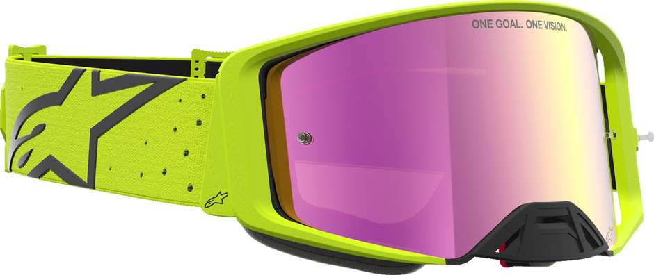 ALPINESTARS GOGGLES Supertech Goggle - Vesta - Fluo Yellow/Black - Pink Mirror Lens 5100727-5002