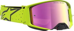 ALPINESTARS GOGGLES Supertech Goggle - Vesta - Fluo Yellow/Black - Pink Mirror Lens 5100727-5002
