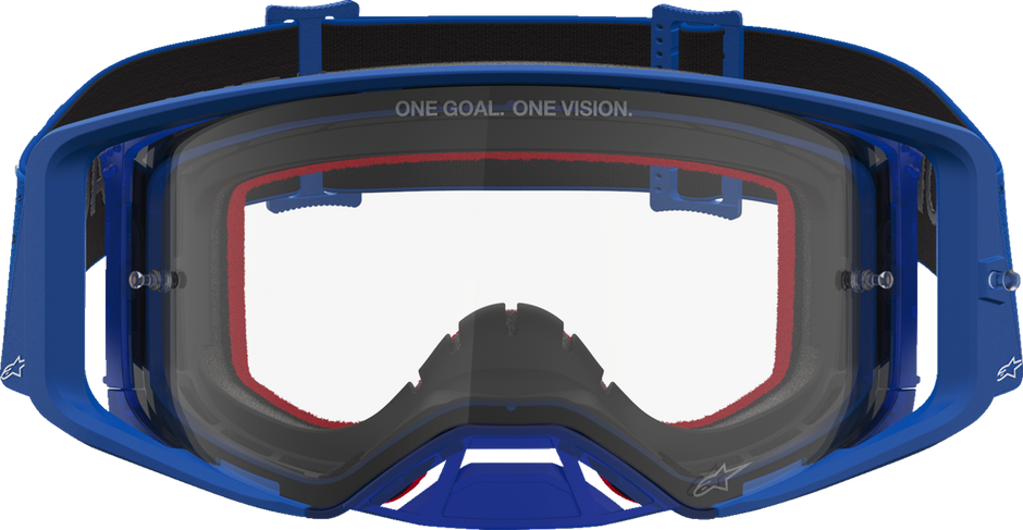 ALPINESTARS GOGGLES Supertech Goggle - Vesta - Blue/White - Clear Lens 5100827-7371
