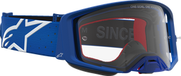 ALPINESTARS GOGGLES Supertech Goggle - Vesta - Blue/White - Clear Lens 5100827-7371