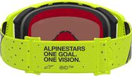 ALPINESTARS GOGGLES Supertech Goggle - Vesta - Fluo Yellow/Black - Pink Mirror Lens 5100727-5002