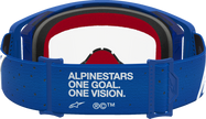 ALPINESTARS GOGGLES Supertech Goggle - Vesta - Blue/White - Clear Lens 5100827-7371